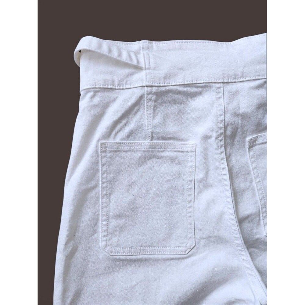 HUDSON Women's Wide-Leg Belt Mid-Rise White Jeans Size 10/30 (Medium)Trendy Pant - Picture 5 of 13